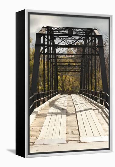 Histroic Bridge, War Eagle, Arkansas, USA-Walter Bibikow-Framed Premier Image Canvas