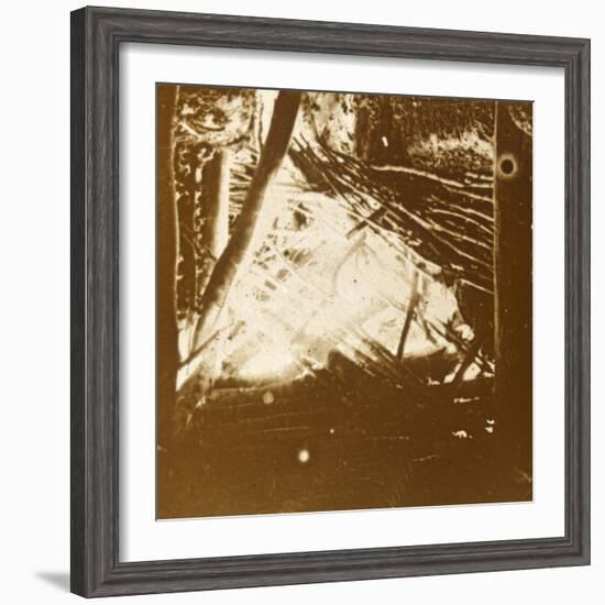 Hit from a 75 automatic anti-aircraft gun, c1914-c1918-Unknown-Framed Photographic Print