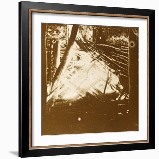 Hit from a 75 automatic anti-aircraft gun, c1914-c1918-Unknown-Framed Photographic Print