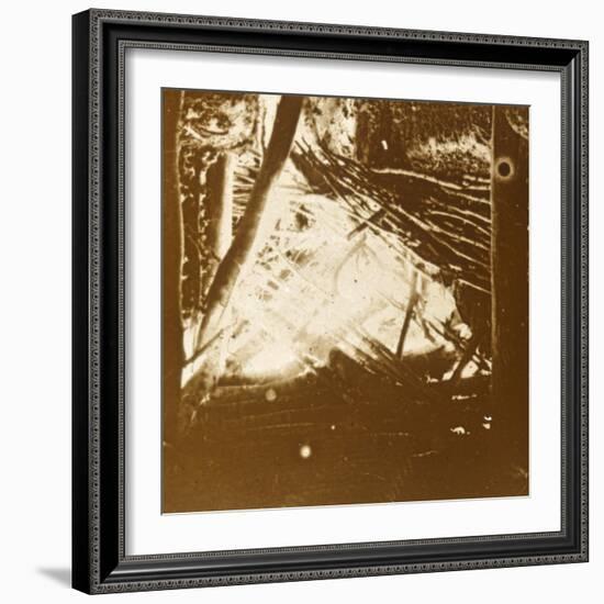 Hit from a 75 automatic anti-aircraft gun, c1914-c1918-Unknown-Framed Photographic Print