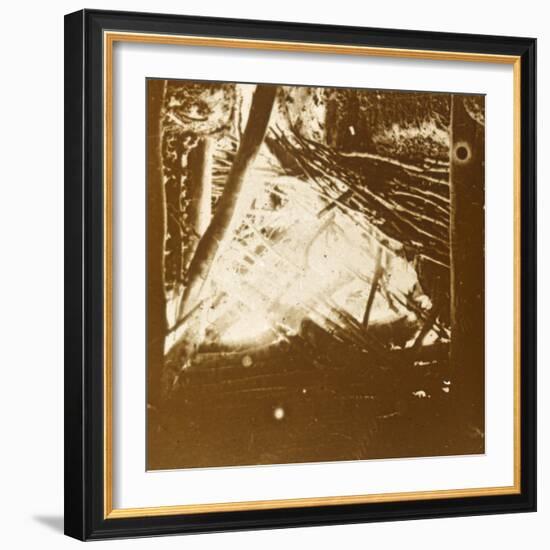 Hit from a 75 automatic anti-aircraft gun, c1914-c1918-Unknown-Framed Photographic Print