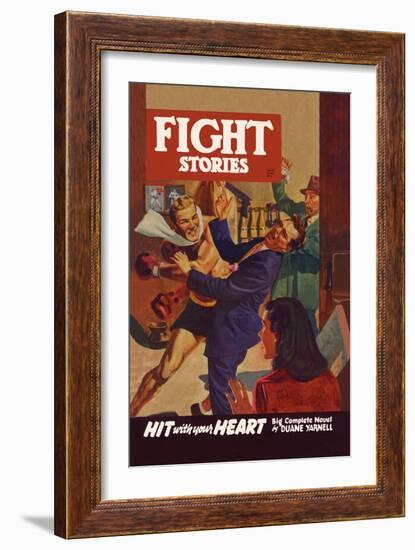 Hit with Your Heart-null-Framed Art Print