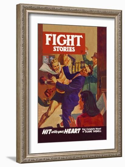 Hit with Your Heart-null-Framed Art Print