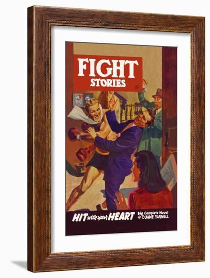 Hit with Your Heart-null-Framed Art Print