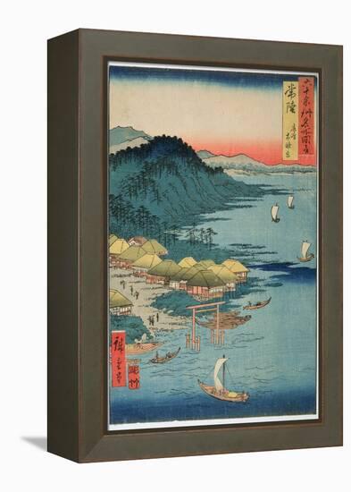 Hitachi Province: Kashima Great Shrine, from the Series 'Illustrations of Famous Places in the…-Ando Hiroshige-Framed Premier Image Canvas