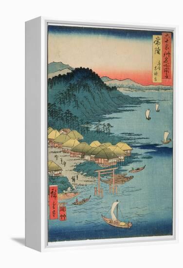 Hitachi Province: Kashima Great Shrine, from the Series 'Illustrations of Famous Places in the…-Ando Hiroshige-Framed Premier Image Canvas
