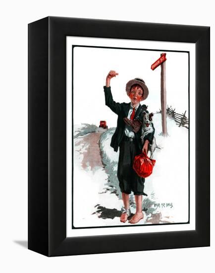 "Hitchhiking Boy,"May 23, 1925-Angus MacDonall-Framed Premier Image Canvas