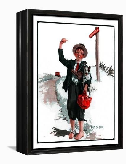"Hitchhiking Boy,"May 23, 1925-Angus MacDonall-Framed Premier Image Canvas