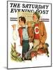 "Hitchhiking to State U.," Saturday Evening Post Cover, September 23, 1939-null-Mounted Giclee Print