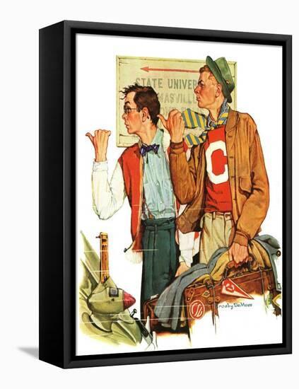 "Hitchhiking to State U.,"September 23, 1939-null-Framed Premier Image Canvas