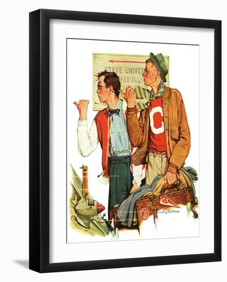 "Hitchhiking to State U.,"September 23, 1939-null-Framed Giclee Print