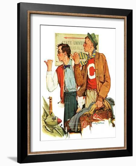 "Hitchhiking to State U.,"September 23, 1939-null-Framed Giclee Print