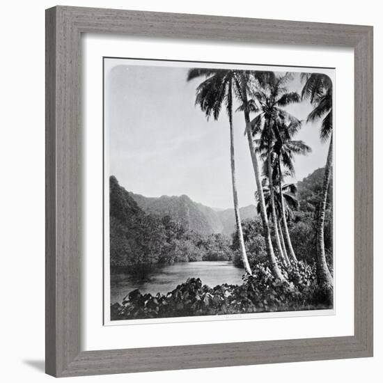 Hitiaa Lake, from "Tahiti," Published in London, 1882-Colonel Stuart-wortley-Framed Giclee Print