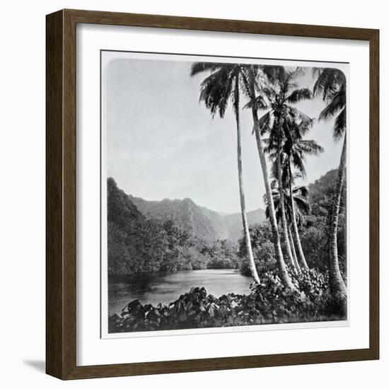 Hitiaa Lake, from "Tahiti," Published in London, 1882-Colonel Stuart-wortley-Framed Giclee Print