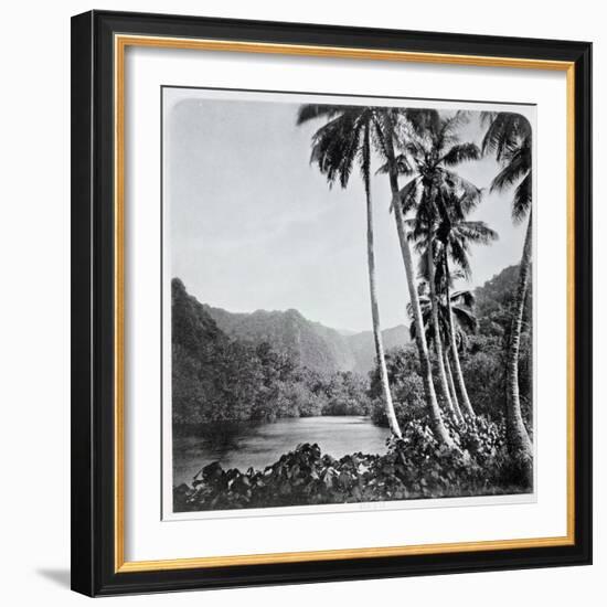 Hitiaa Lake, from "Tahiti," Published in London, 1882-Colonel Stuart-wortley-Framed Giclee Print