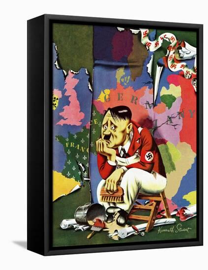 "Hitler as Wallpaperer," July 31, 1943-Ken Stuart-Framed Premier Image Canvas