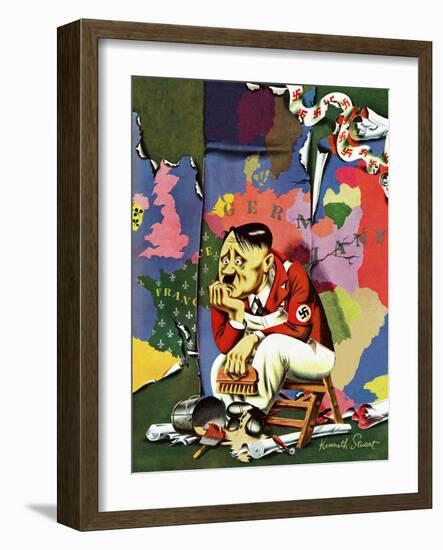 "Hitler as Wallpaperer," July 31, 1943-Ken Stuart-Framed Giclee Print