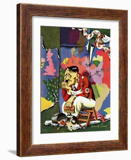 "Hitler as Wallpaperer," July 31, 1943-Ken Stuart-Framed Giclee Print