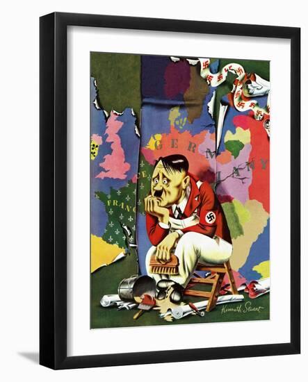 "Hitler as Wallpaperer," July 31, 1943-Ken Stuart-Framed Giclee Print