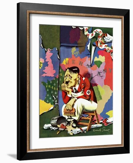 "Hitler as Wallpaperer," July 31, 1943-Ken Stuart-Framed Giclee Print