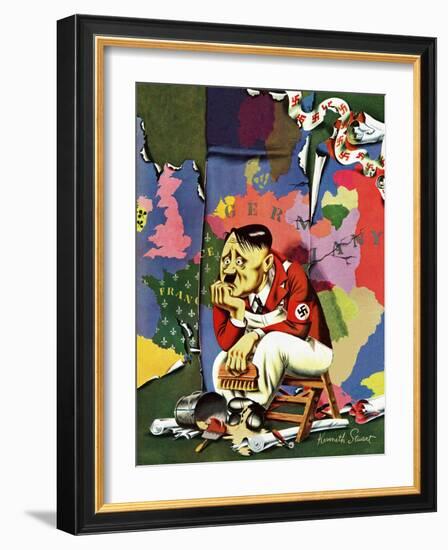 "Hitler as Wallpaperer," July 31, 1943-Ken Stuart-Framed Giclee Print