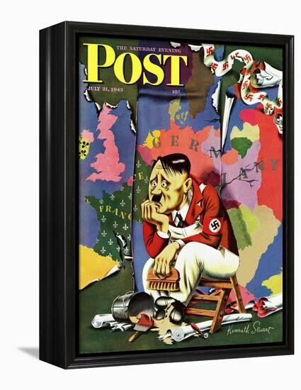 "Hitler as Wallpaperer," Saturday Evening Post Cover, July 31, 1943-Ken Stuart-Framed Premier Image Canvas