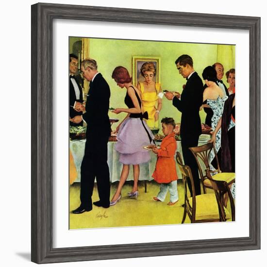 "Hitting the Buffet," November 11, 1961-George Hughes-Framed Giclee Print