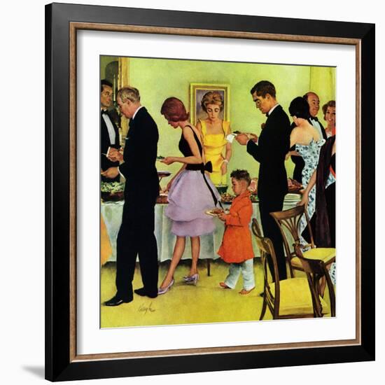 "Hitting the Buffet," November 11, 1961-George Hughes-Framed Giclee Print