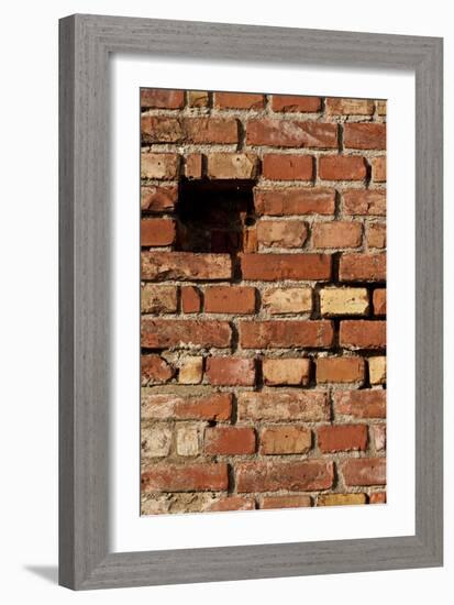 Hitting the Wall II-K.B. White-Framed Photographic Print