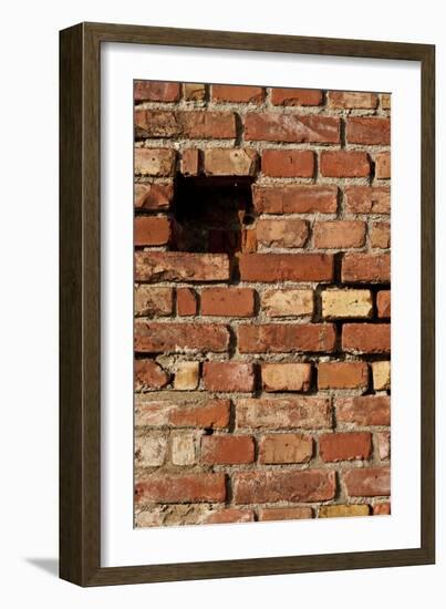 Hitting the Wall II-K.B. White-Framed Photographic Print