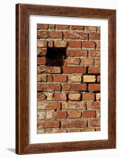 Hitting the Wall II-K.B. White-Framed Photographic Print