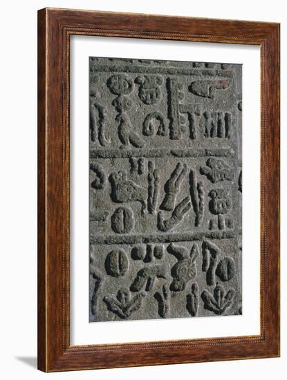 Hittite Hieroglyphs from an inscription on a monument, 15th century BC-Unknown-Framed Giclee Print