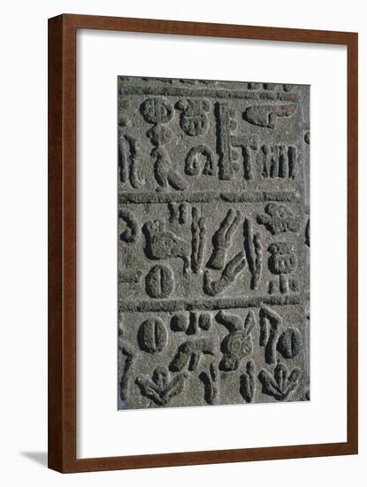 Hittite Hieroglyphs from an inscription on a monument, 15th century BC-Unknown-Framed Giclee Print