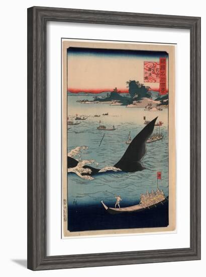 Hizen Goto Kujiraryo No Zu-Utagawa Hiroshige-Framed Giclee Print