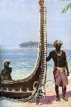 War Canoe, Solomon Islands, C1923-HJ Shepstone-Premier Image Canvas