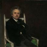 Portrait of the Composer Edvard Grieg, 1891 (Oil on Canvas)-Hjalmer Eilif Emanuel Peterssen-Giclee Print