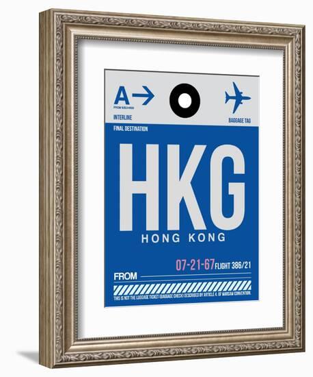 HKG Hog Kong Luggage Tag 1-NaxArt-Framed Art Print