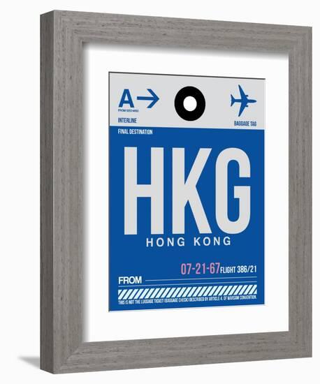 HKG Hog Kong Luggage Tag 1-NaxArt-Framed Art Print