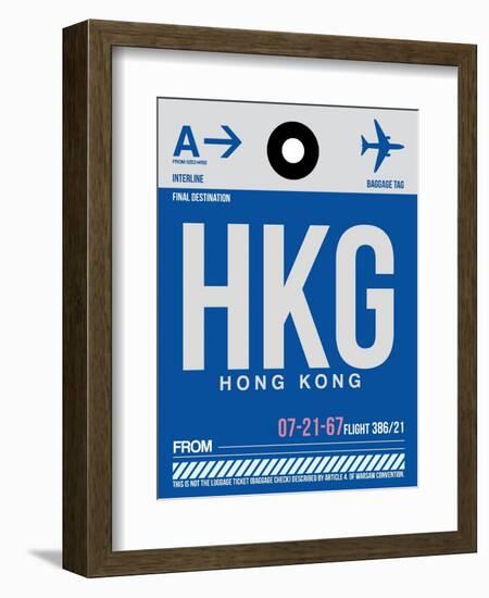 HKG Hog Kong Luggage Tag 1-NaxArt-Framed Art Print