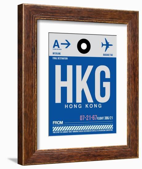 HKG Hog Kong Luggage Tag 1-NaxArt-Framed Art Print