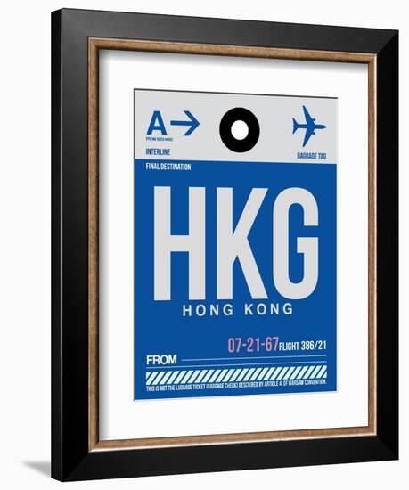 HKG Hog Kong Luggage Tag 1-NaxArt-Framed Art Print