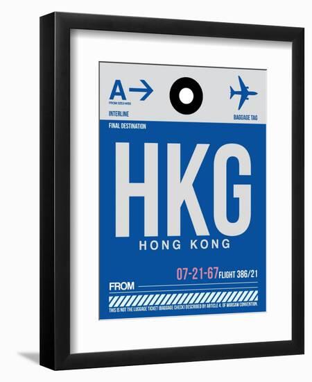 HKG Hog Kong Luggage Tag 1-NaxArt-Framed Art Print