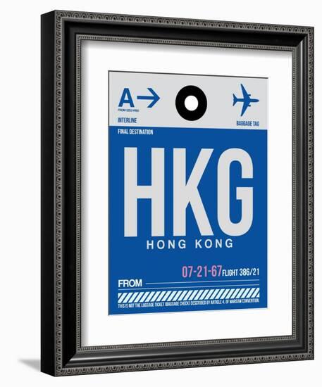 HKG Hog Kong Luggage Tag 1-NaxArt-Framed Art Print