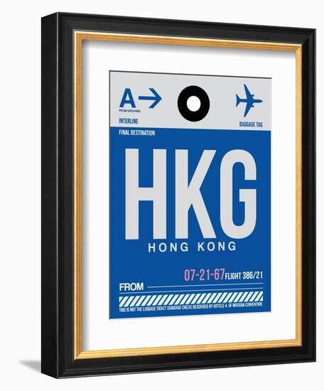 HKG Hog Kong Luggage Tag 1-NaxArt-Framed Art Print