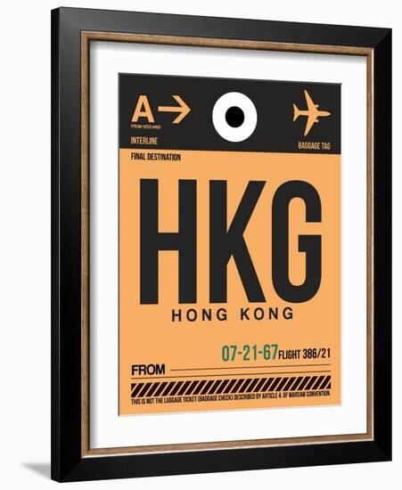 HKG Hog Kong Luggage Tag 2-NaxArt-Framed Art Print