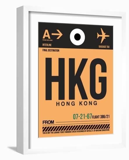 HKG Hog Kong Luggage Tag 2-NaxArt-Framed Art Print