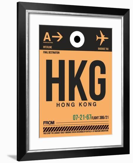 HKG Hog Kong Luggage Tag 2-NaxArt-Framed Art Print