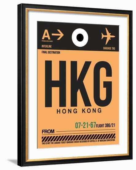 HKG Hog Kong Luggage Tag 2-NaxArt-Framed Art Print