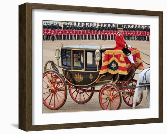 Hm Queen, Trooping Colour 2012, Queen's Birthday Parade, Whitehall, Horse Guards, London, England-Hans Peter Merten-Framed Photographic Print