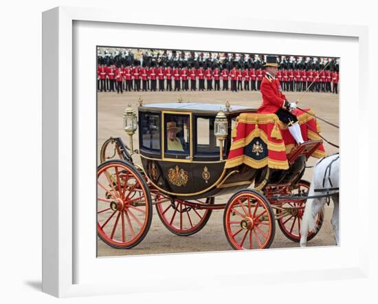 Hm Queen, Trooping Colour 2012, Queen's Birthday Parade, Whitehall, Horse Guards, London, England-Hans Peter Merten-Framed Photographic Print